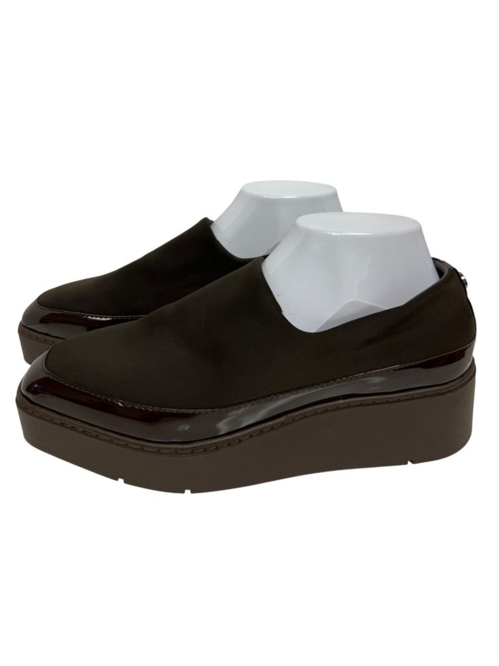 NWOB Donald J Pliner Wilson Brown Platform Wedge Slip On Loafers 8.5M Casual